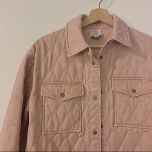 Joie Pink Quilted Chore Jacket